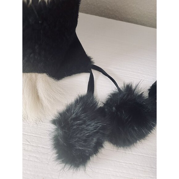 Real Rabbit Fur Fox Pillow Case Cushion Cover Eyebrows Square 14x14 pom-poms US - Picture 4 of 5